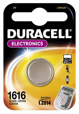 Tabletin akku Duracell CR1616 litium 3V
