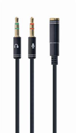 Gembird CCA-418M 3.5mm 4pin jack (F) - 2x3.5 mm stereo, 0.2m