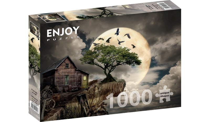 ENJOY A Log Cabin on a Cliff 1000p palapeli