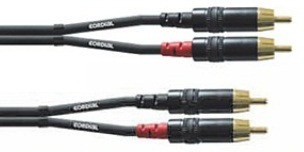 Cordl Double Audio -kaapeli RCA 90 cm