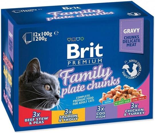 BRIT PREMIUM CAT LIHA/KALA KAST.12X100G