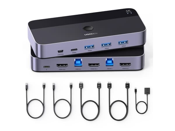 Monipuolinen HDMI/USB-Kytkin, musta – kuva 2/3