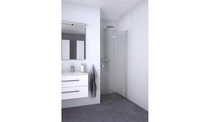 Dansani match bifold hinged door 67-69 cm satin/clear – kuva 1/1