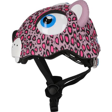 Crazy Safety - Leopard Pyöräilykypärä - Vaaleanpunainen (49-55 cm)