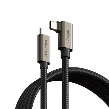Ringke 3.2 gen. 2x2 USB-C PD 3.1 240W 2m angled cable - black