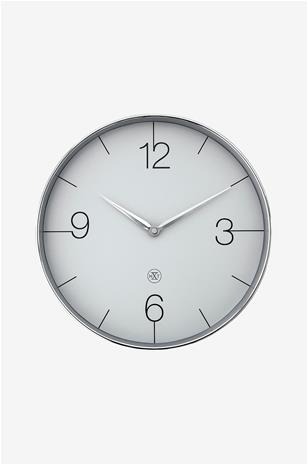 NeXtime - Finesse nXt Seinäkello 30,5 cm Kromi/Harmaa