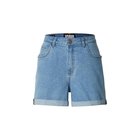 Urban Classics - Ladies High Waist Denim Shorts - Shortsit - Naiset - Vaaleansininen