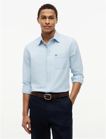 Tommy Hilfiger Chambray Solid Rf Shirt - Blue - XXL