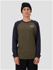 Mons Royale Icon Merino Raglan Aluskerrastopaita dark olive / 9 iron Miehet