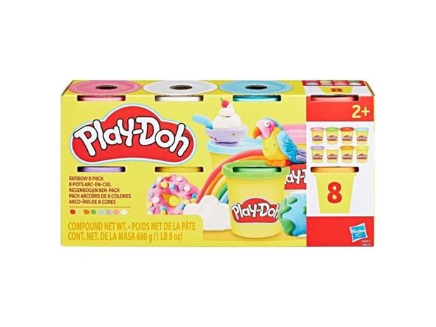 Play-Doh Rainbow 8 Pack Solid 680G