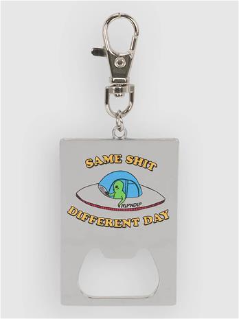 RIPNDIP Same Shit Different Day Keychain Bottle Open silver