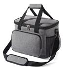 Kylmälaukku 15L olkahihnalla / eristetty lounaslaukku iso / kylmälaukku 30 cm / lounaslaukku vedenpitävä - Harmaa - Harmaa