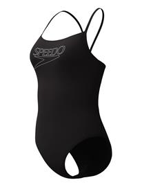 Speedo Endurance+ Logo Thin Strap One Piece - Black - 48