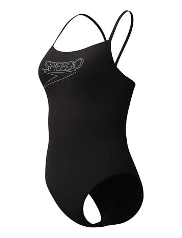 Speedo Endurance+ Logo Thin Strap One Piece - Black - 48