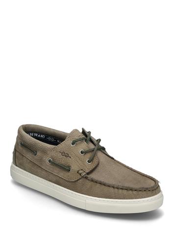 Marstrand 3-Eye Nbk Marstrand Loaferit Matalat Kengät Khaki Green Marstrand