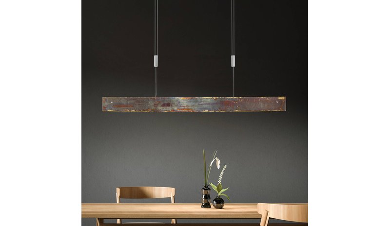 Quitani LED-riippuvalaisin Malu, kultaa hapetettu, pituus 100 cm