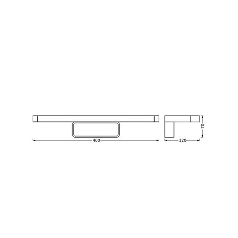 OSRAM LED-seinälamppu ORBIS DISC BAR, musta, 40 cm, IP44 CCT