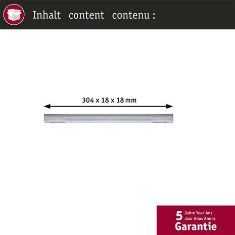 Paulmann keskijohdotus URail Zigbee, kromi matta, pitkä – kuva 1/1