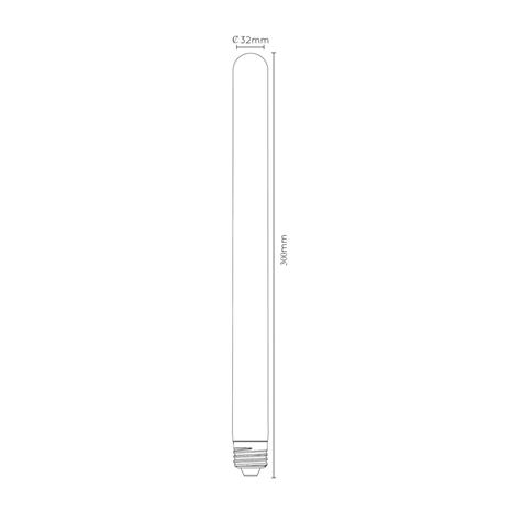 LED-lamppu E27 putki T32 5W 2 200 K himmennys 30cm
