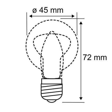 LED-lamppu E27 5W pisara 2 700 K kirkas