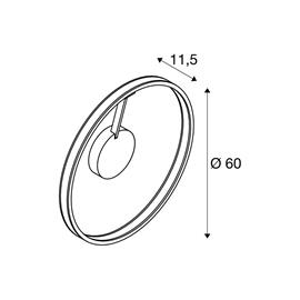 SLV LED-kattovalaisin One, Ø 60 cm, messinkivärinen metalli CCT