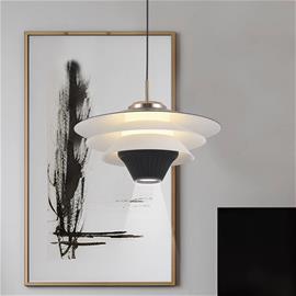 LED-riippuvalaisin Manley, musta/valkoinen, Ø 22 cm, metalli