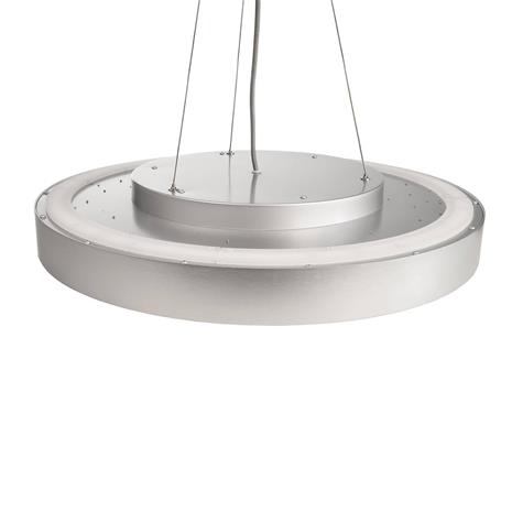 Menkar LED-riippuvalaisin, hopeanvärinen, Ø 80 cm, CCT, ylös/alasvalo