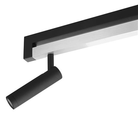 LED-kattokohdevalo Pulse, musta, 100 cm, metalli