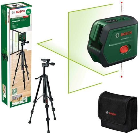 Bosch AdvancedLevel 2G (0603663G01) 3,6V, ristilinjalaser ja jalusta