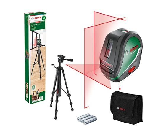 Bosch UniversalLevel 3 Set (0603663905), ristilinjalaser + jalusta TT150