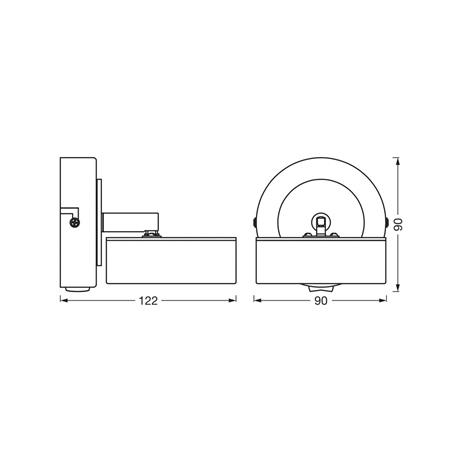 OSRAM LED-kattokohdevalo PLUTO, musta, 1 spotti, 3 000 K – kuva 1/1