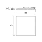 Sylvania LED-paneeli Start, 62,5 x 62,5 cm, 840, DALI, 30 W