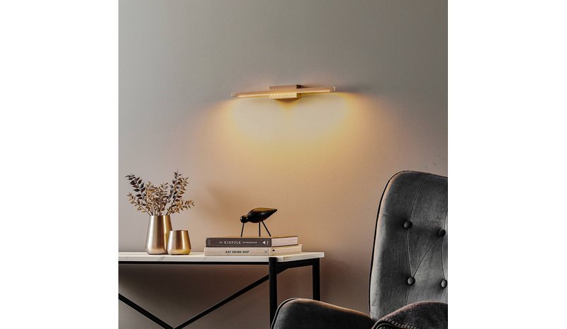 Quitani LED-seinävalaisin Tolu, nikkeli, 45cm