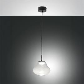 LED-riippuvalaisin Deva, kirkas, lasi, Ø 25 cm, CCT, himmennettävä