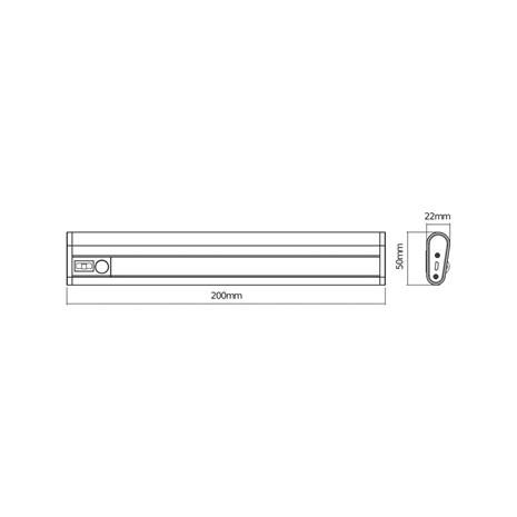 OSRAM LED-kaapinalusvalaisin LINEAR MOBILE, 20 cm anturi USB
