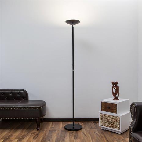 Musta LED-lattiavalaisin Malea
