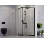 Neliömäinen suihkukaappi Besco Zarya Black, 80 x 80 x 190 cm