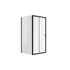 Suorakulmainen suihkukaappi Besco Duo Slide Black, 130 x 80 x 195 cm