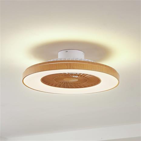 Lindby - Teleo LED Kattotuuletin CCT Puu
