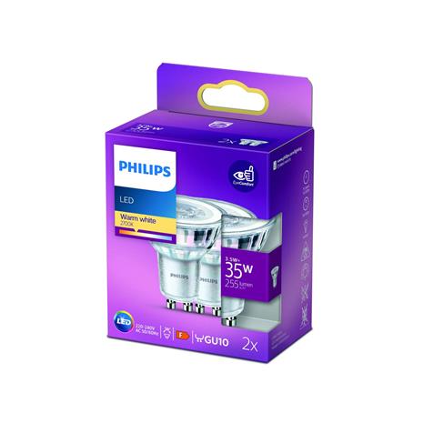 Philips 2-pack LED GU10 Spot 35W 255lm