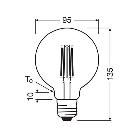 OSRAM LED-lamppu Globe G95 E27 5W hehkulanka 2,700K – kuva 1/1
