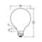 OSRAM LED-lamppu Globe G95 E27 3,8W matta 4000K – kuva 1