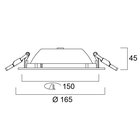 Sylvania LED uppoasennusvalaisin Start, IP54, valkoinen, 830, Ø 15 cm