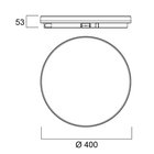 Sylvania Start Surface Slim kattovalaisin, Ø 40 cm, IP54, häm.