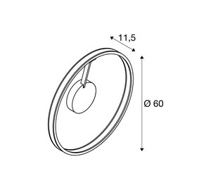 SLV LED-kattovalaisin One, Ø 60 cm, valkoinen, metalli, CCT