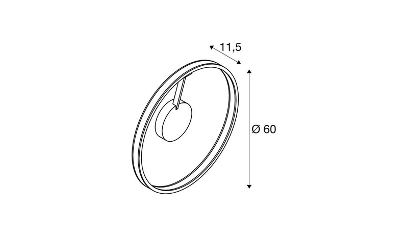 SLV LED-kattovalaisin One, Ø 60 cm, valkoinen, metalli, CCT
