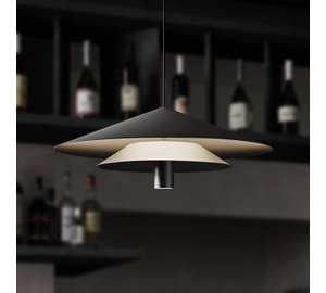 Karman LED-riippuvalaisin ASSO, musta, metalli, Ø 42 cm