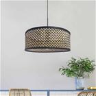 Sparkled Light -riippuvalaisin, punottu varjostin, musta/puu
