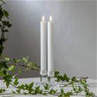 LED-kynttilä Flamme Stripe, valkoinen, 25 cm, vahaparisto, 2 kpl setti