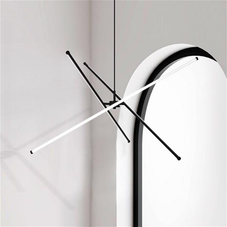 LED-riippuvalaisin Sandy, pituus 90 cm, musta, metalli